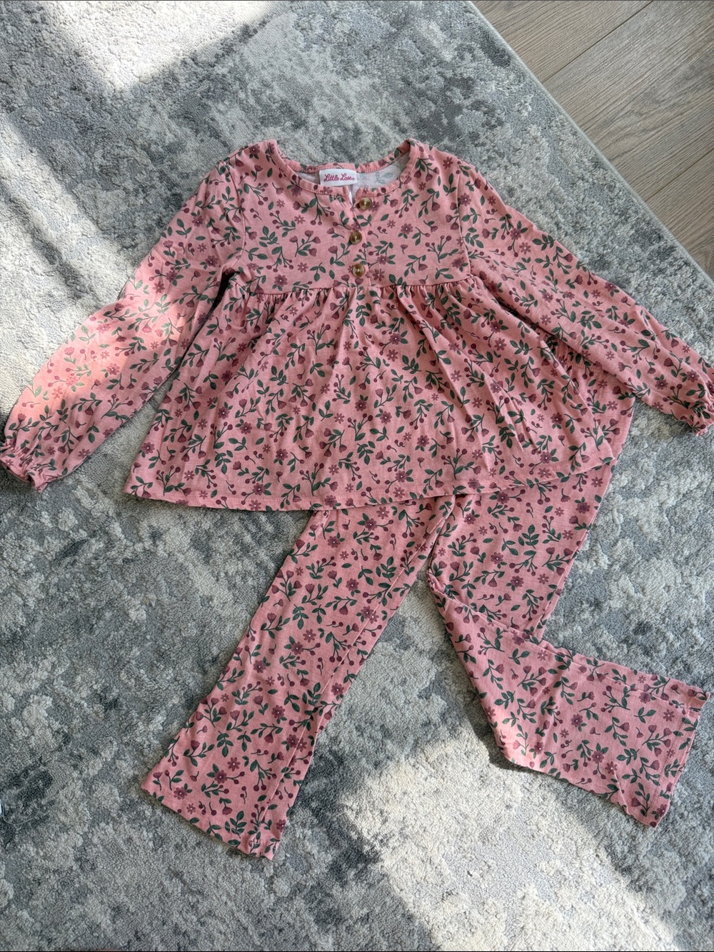 Little Me Pink Floral Two-Piece Set